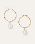 Organic Freshwater Cultured Pearl Hoops