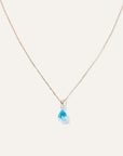 14K Gold Diamond & Semi-Precious Gemstone Drop Necklace