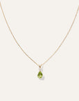 14K Gold Diamond & Semi-Precious Gemstone Drop Necklace