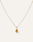 14K Gold Diamond & Semi-Precious Gemstone Drop Necklace