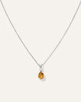14K Gold Diamond & Semi-Precious Gemstone Drop Necklace