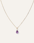 14K Gold Diamond & Semi-Precious Gemstone Drop Necklace