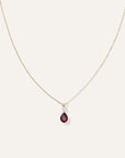 14K Gold Diamond & Semi-Precious Gemstone Drop Necklace