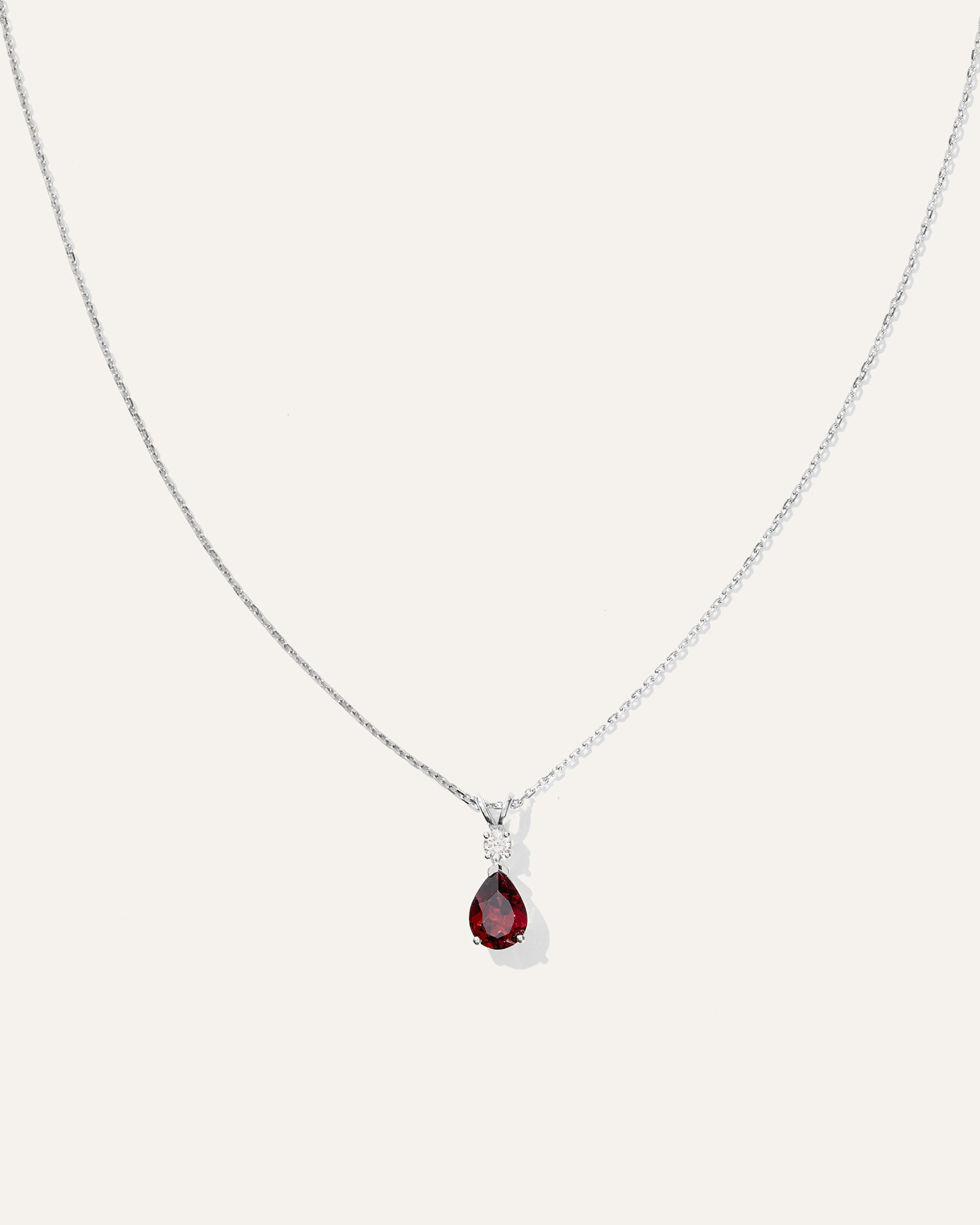 14K Gold Diamond &amp; Semi-Precious Gemstone Drop Necklace