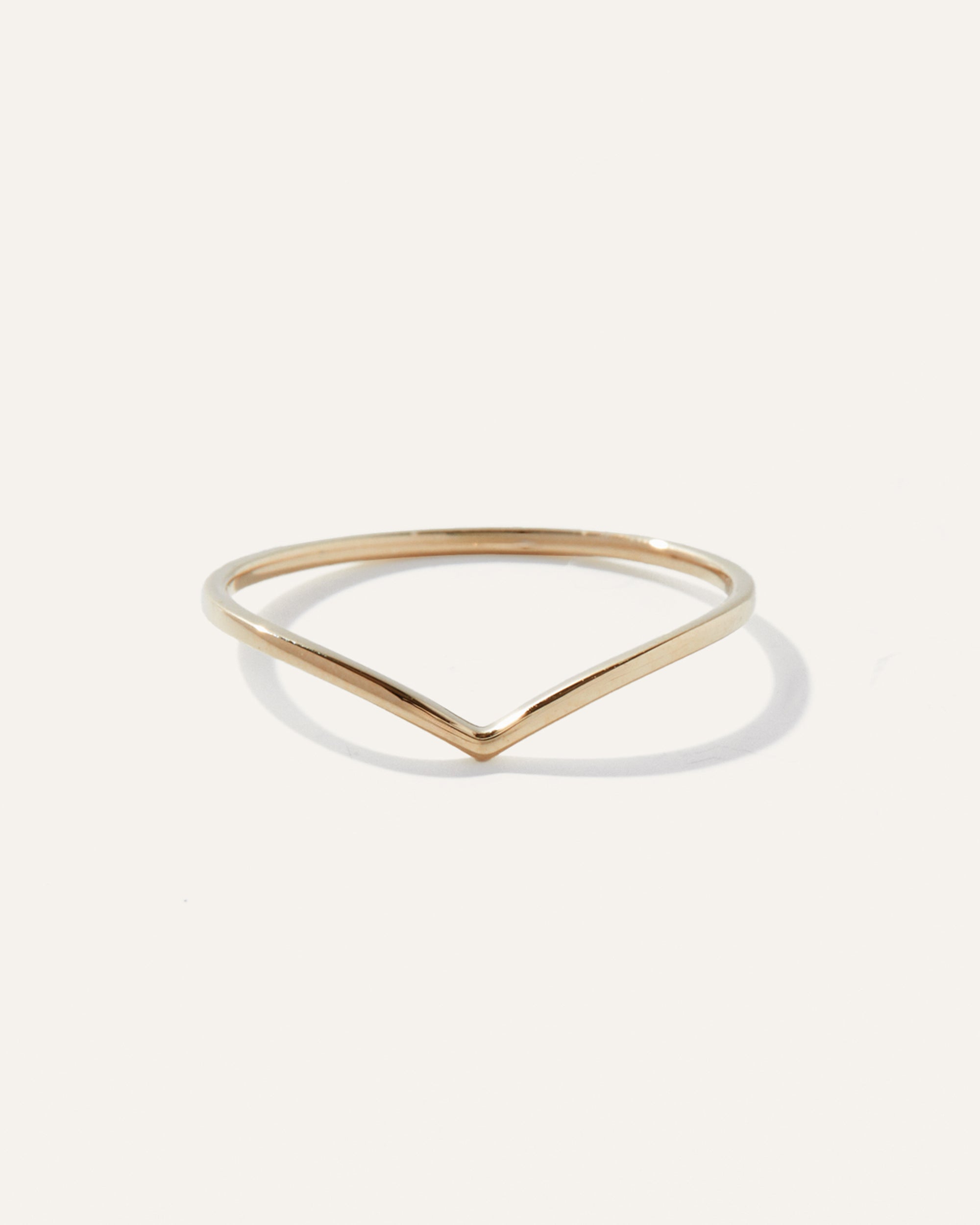 14K Gold Wishbone Ring