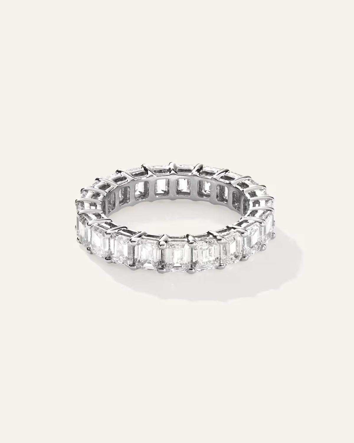 Lab Grown Diamond Emerald Eternity Band
