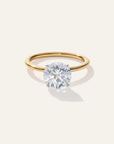 Lab Grown Diamond Round Petite Classic Engagement Ring