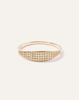 Pave Diamond Slim Signet Ring