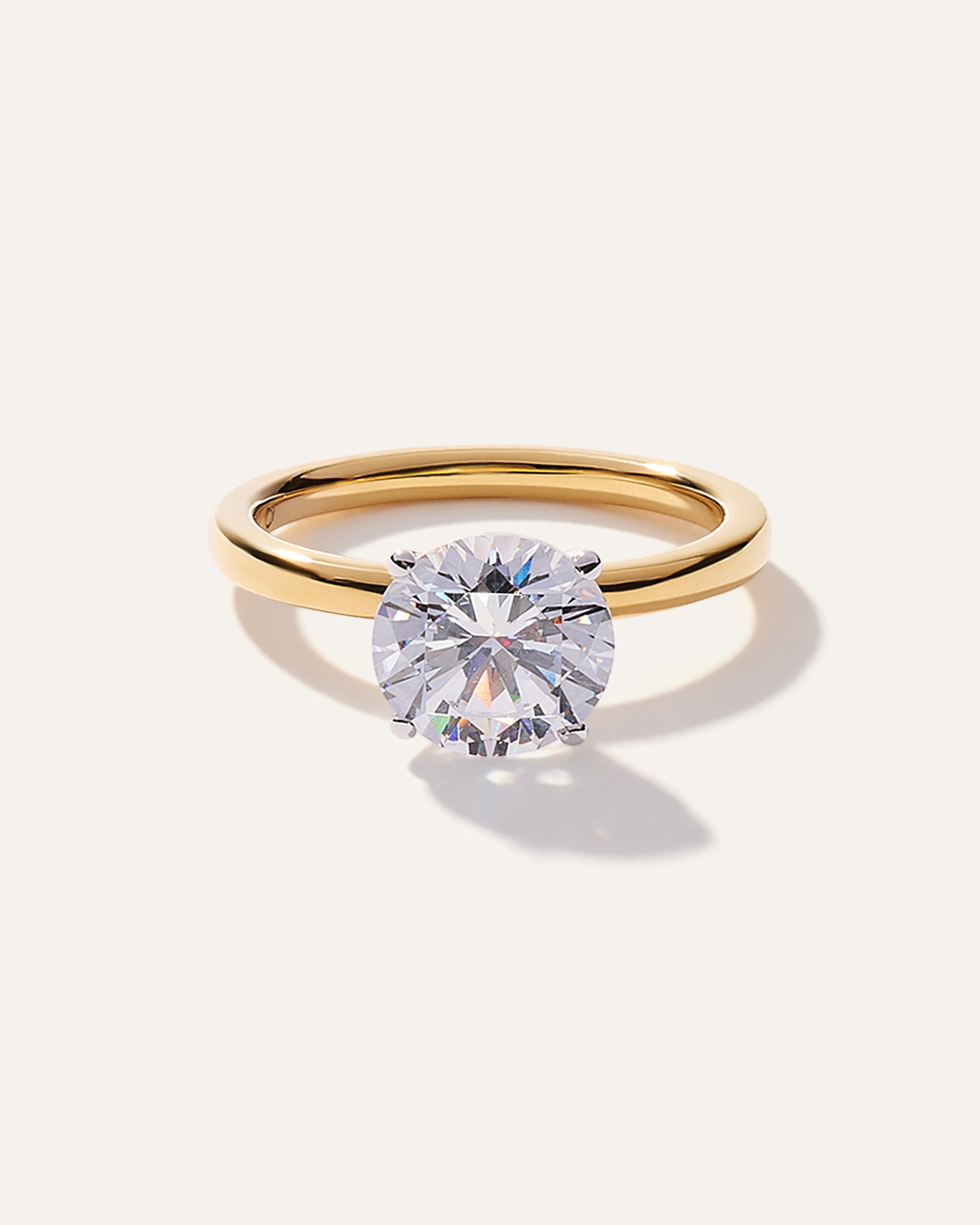 Lab Grown Diamond Round Comfort Fit Engagement Ring