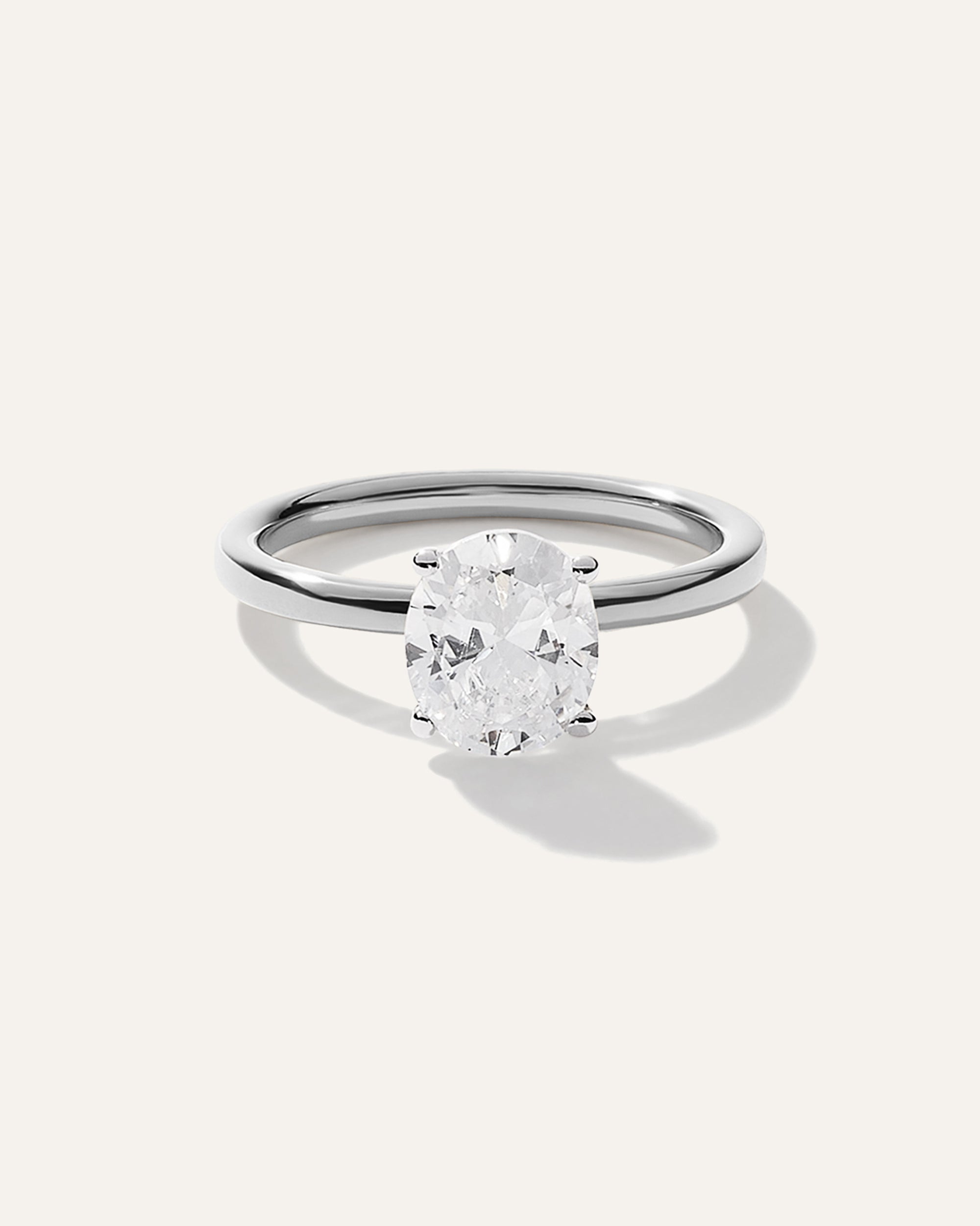 Lab Grown Diamond Oval Comfort Fit Engagement Ring
