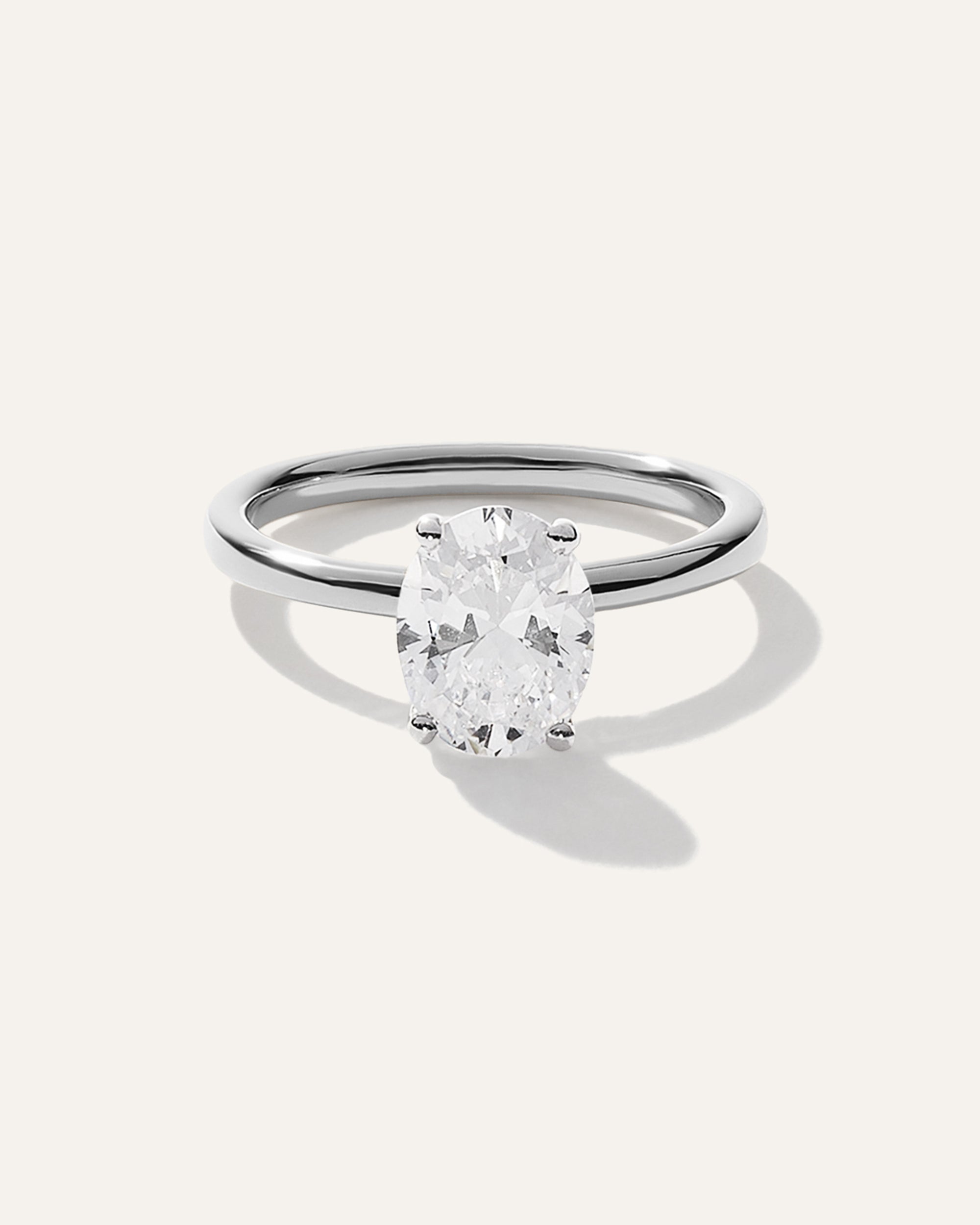 Lab Grown Diamond Oval Comfort Fit Engagement Ring