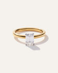 Lab Grown Diamond Emerald Comfort Fit Engagement Ring
