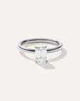 Lab Grown Diamond Emerald Comfort Fit Engagement Ring