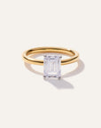 Lab Grown Diamond Emerald Comfort Fit Engagement Ring