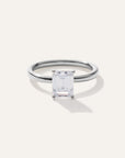 Lab Grown Diamond Emerald Comfort Fit Engagement Ring