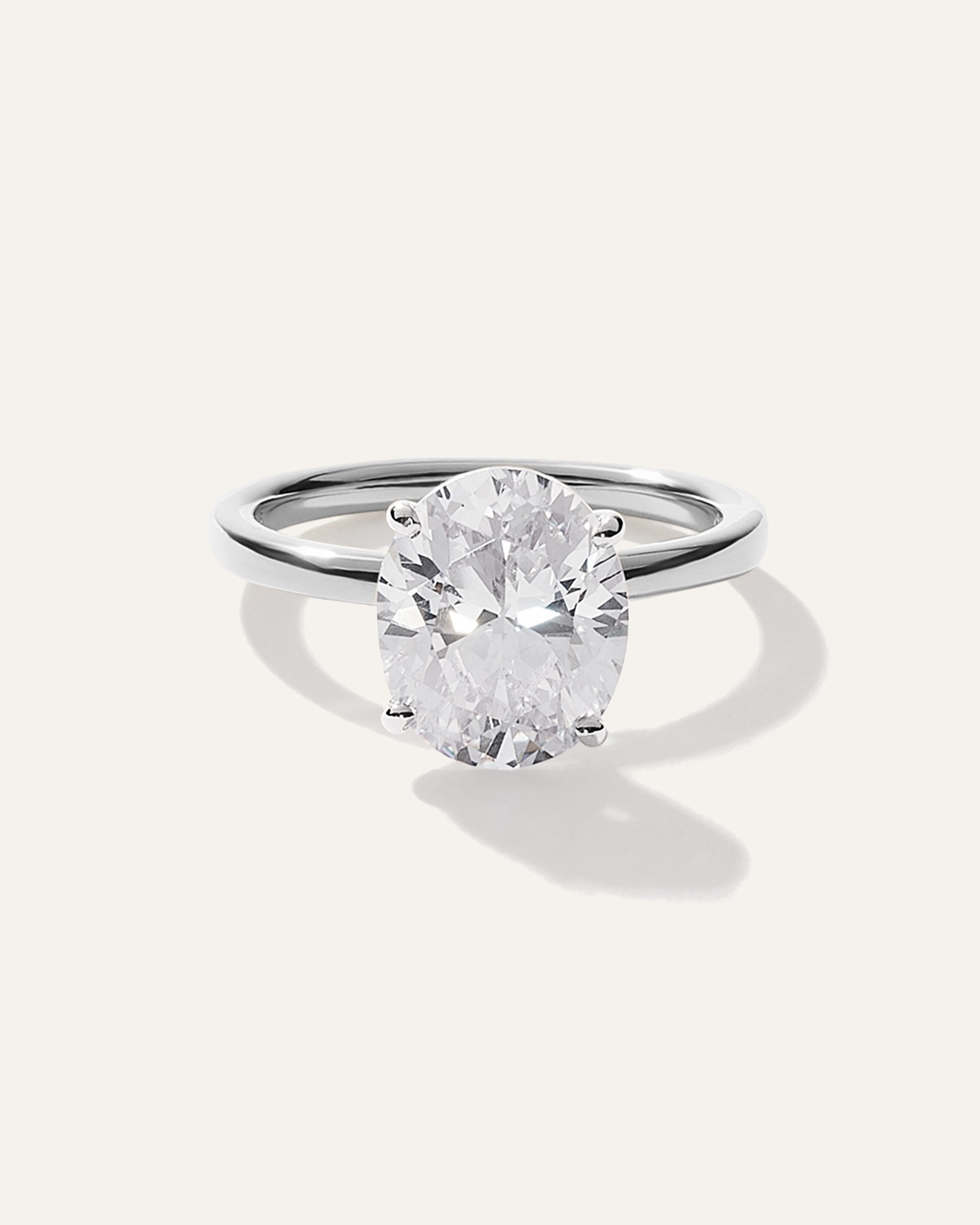 Lab Grown Diamond Oval Comfort Fit Engagement Ring