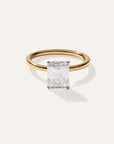 Lab Grown Diamond Emerald Comfort Fit Engagement Ring