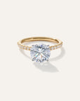 Lab Grown Diamond Round Petite Pave Engagement Ring