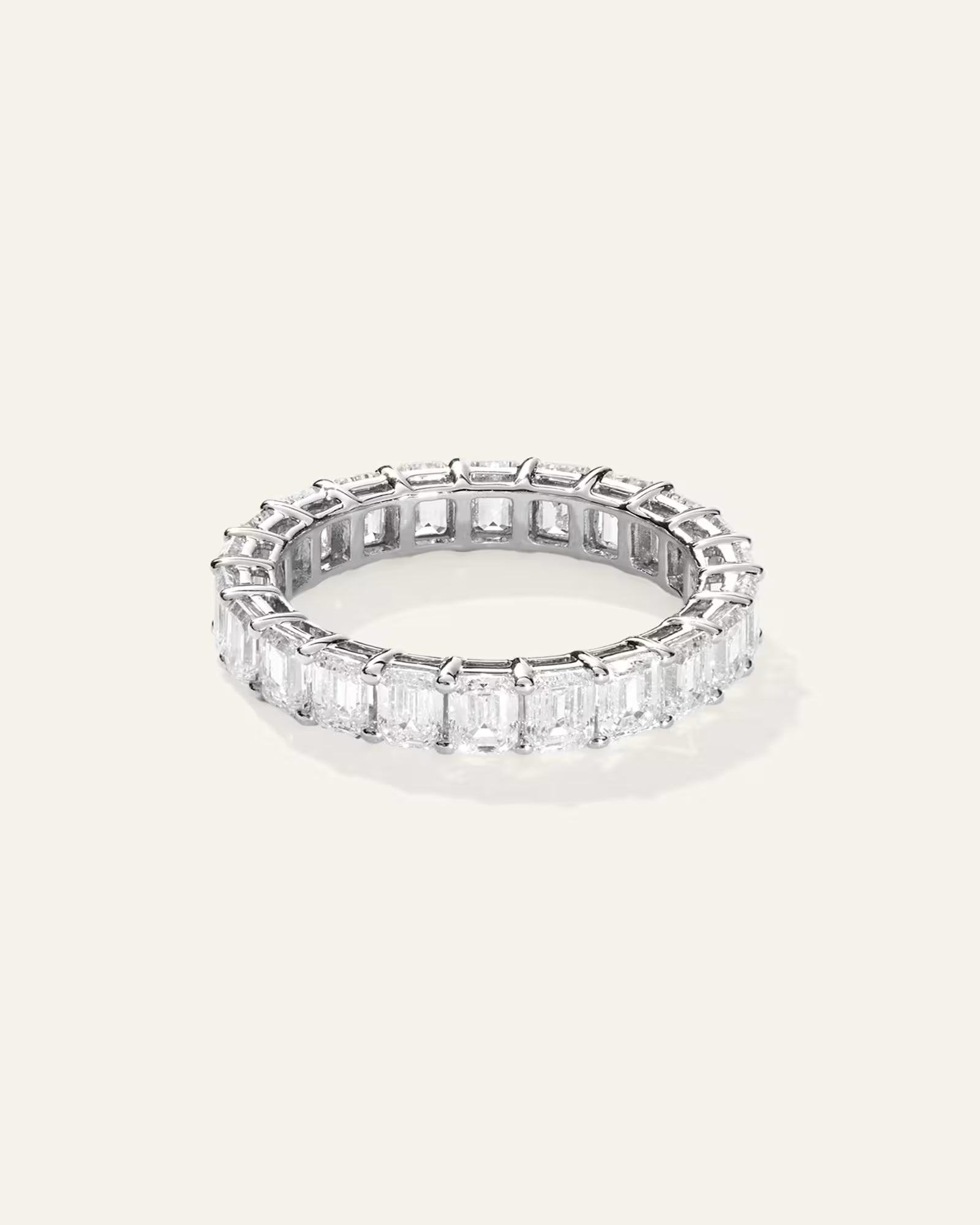 Lab Grown Diamond Emerald Eternity Band