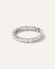 Lab Grown Diamond Emerald East-West Bezel Eternity Band
