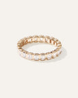 Lab Grown Diamond Emerald North-South Bezel Eternity Band