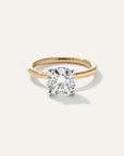 Lab Grown Diamond Round Petite Hidden Halo Engagement Ring