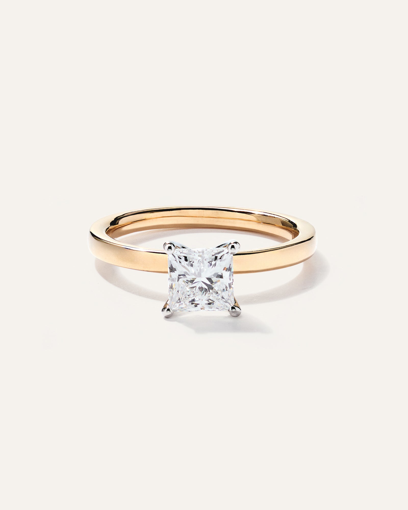 Lab Grown Diamond Princess Comfort Fit Engagement Ring