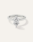 Lab Grown Diamond Marquise Comfort Fit Engagement Ring