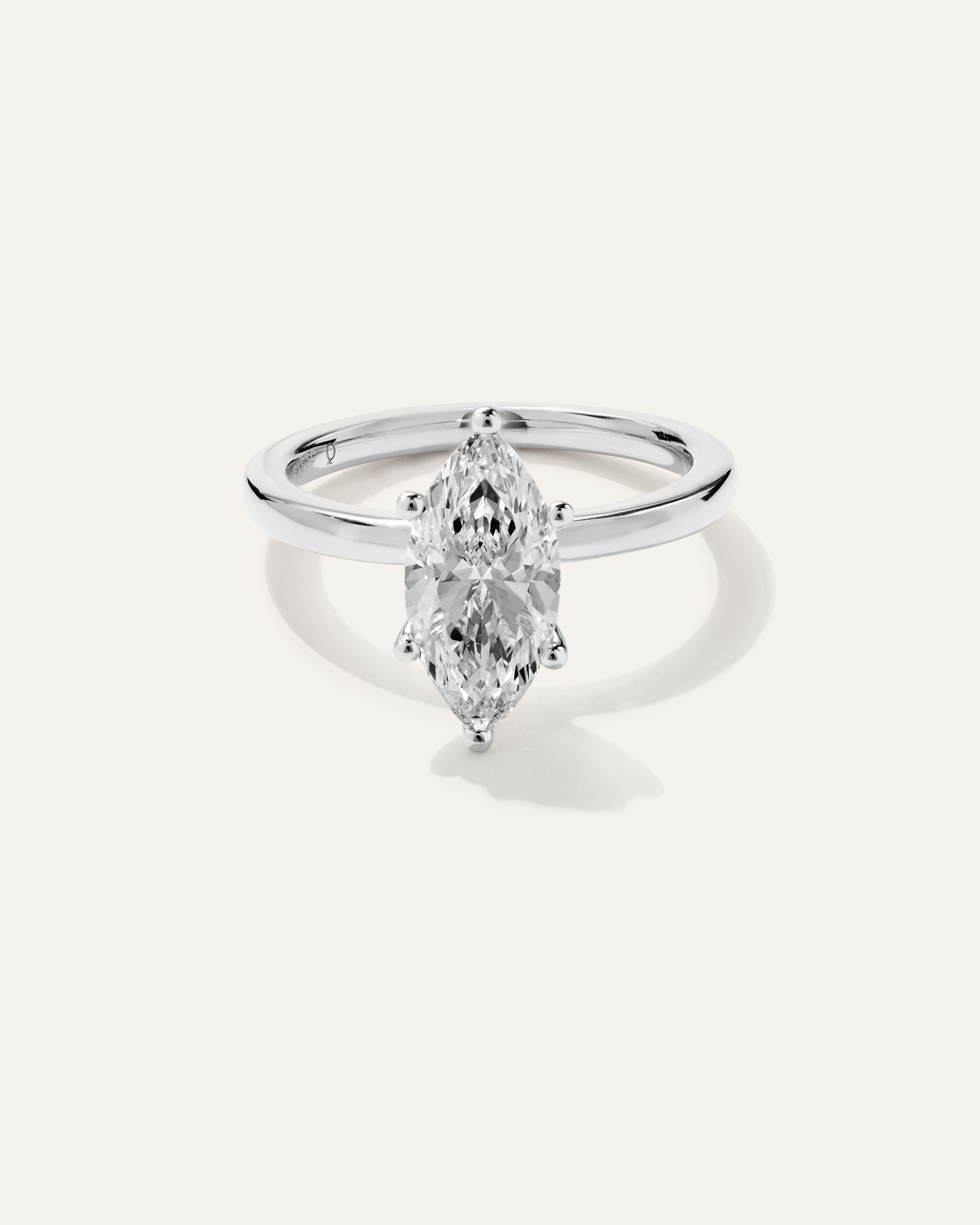 Lab Grown Diamond Marquise Comfort Fit Engagement Ring