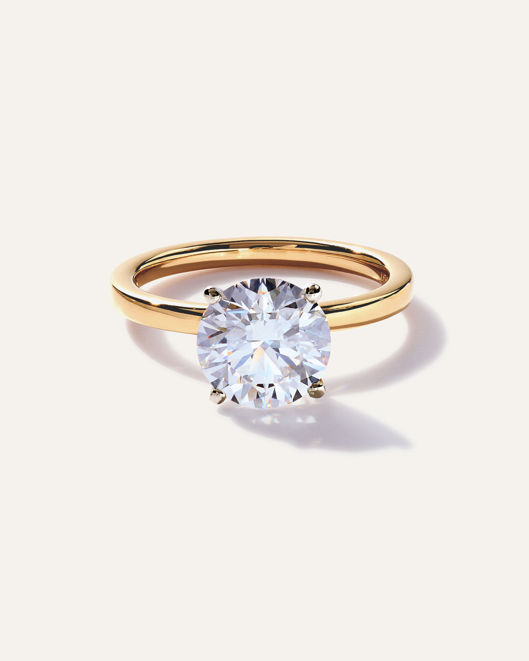 Lab Grown Diamond Round Comfort Fit Engagement Ring