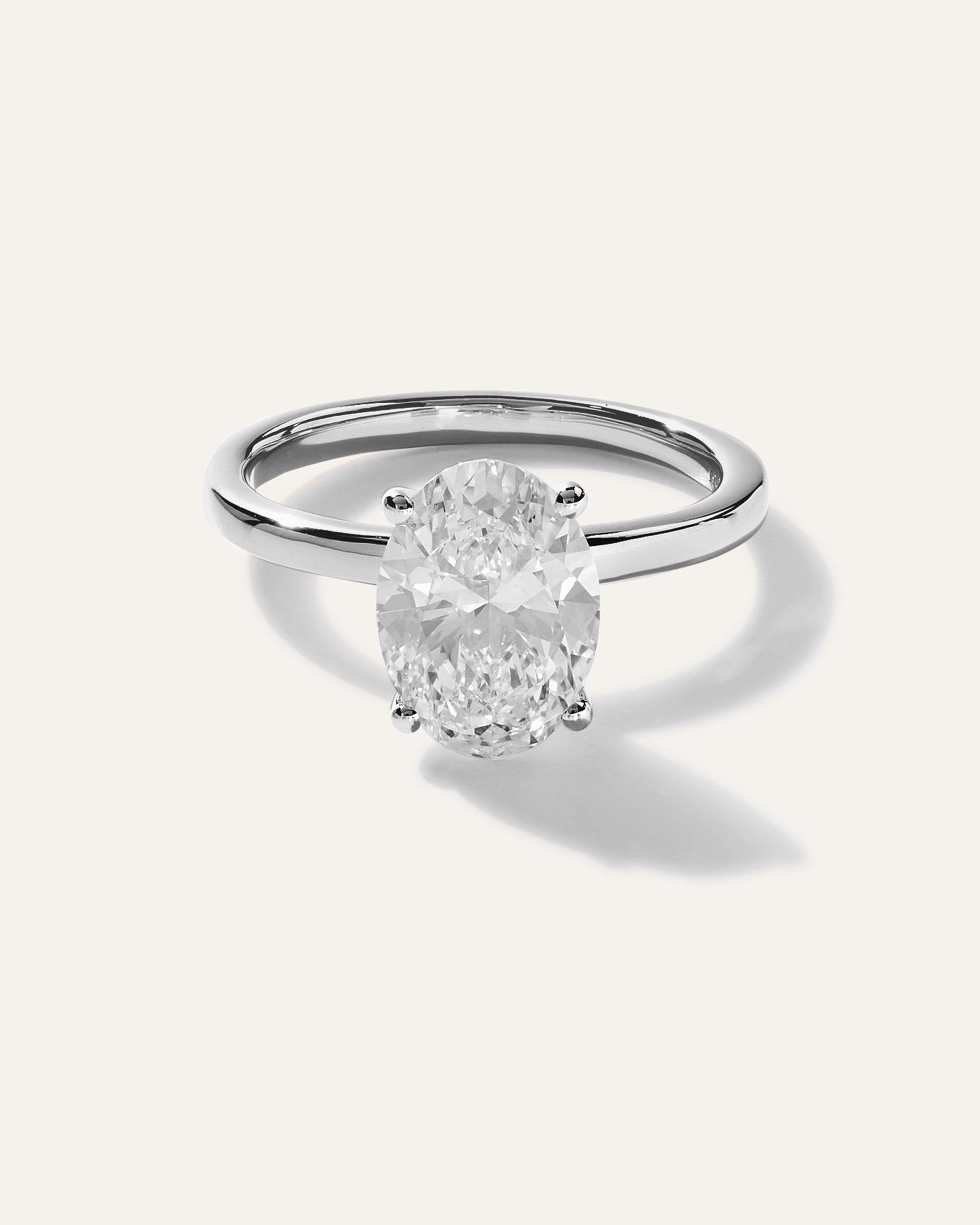 Lab Grown Diamond Oval Comfort Fit Engagement Ring