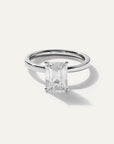 Lab Grown Diamond Emerald Comfort Fit Engagement Ring