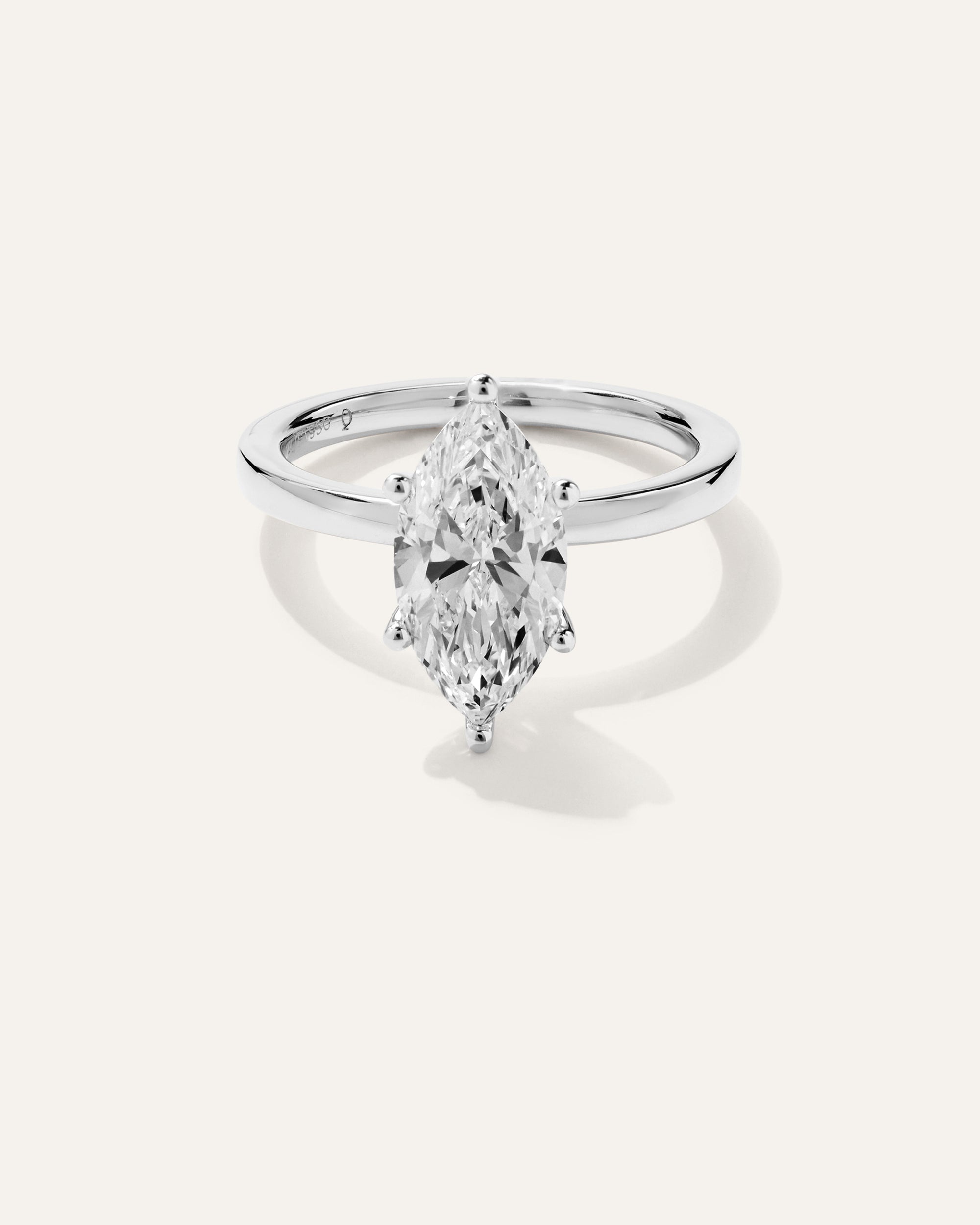 Lab Grown Diamond Marquise Comfort Fit Engagement Ring