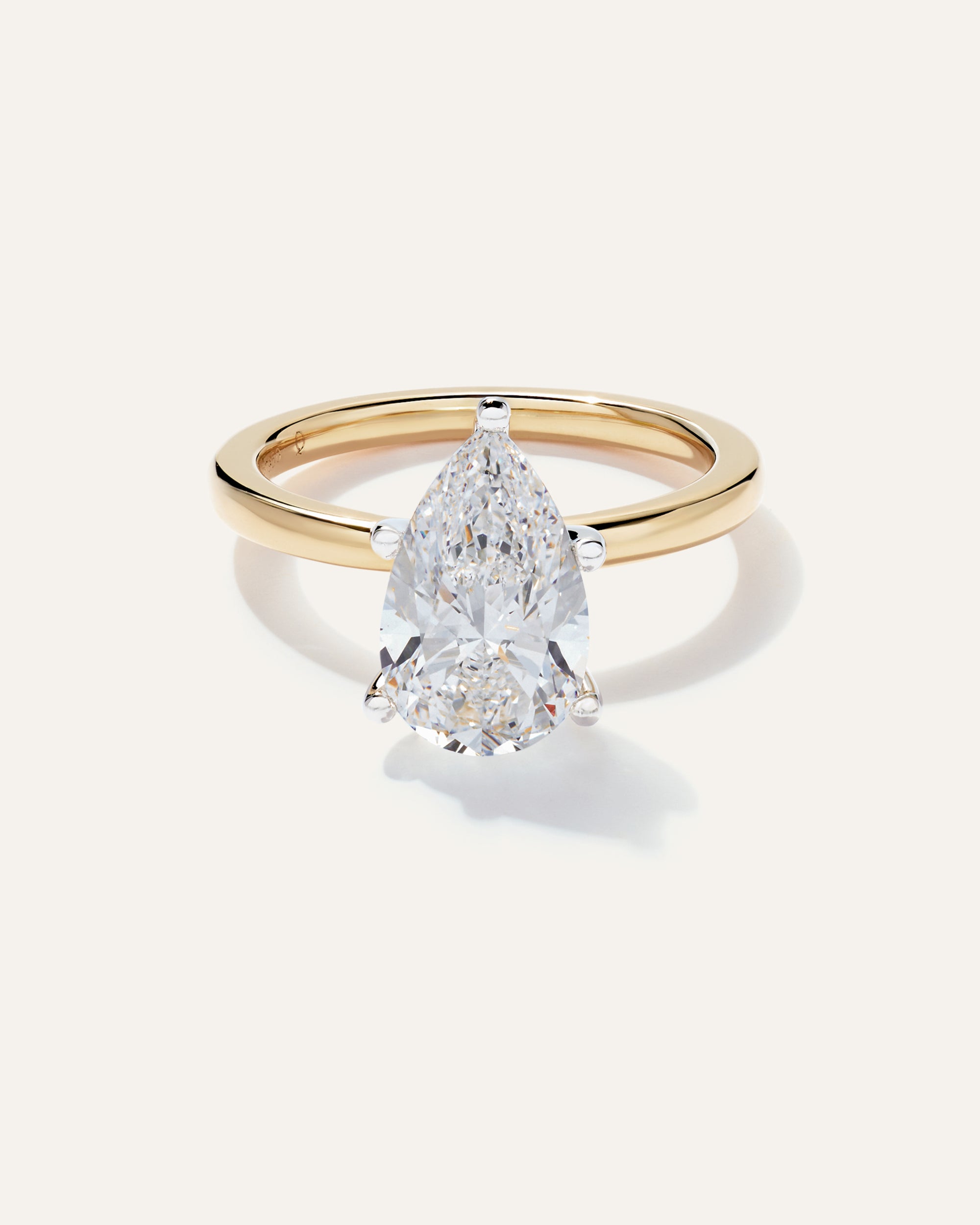 Lab Grown Diamond Pear Comfort Fit Engagement Ring