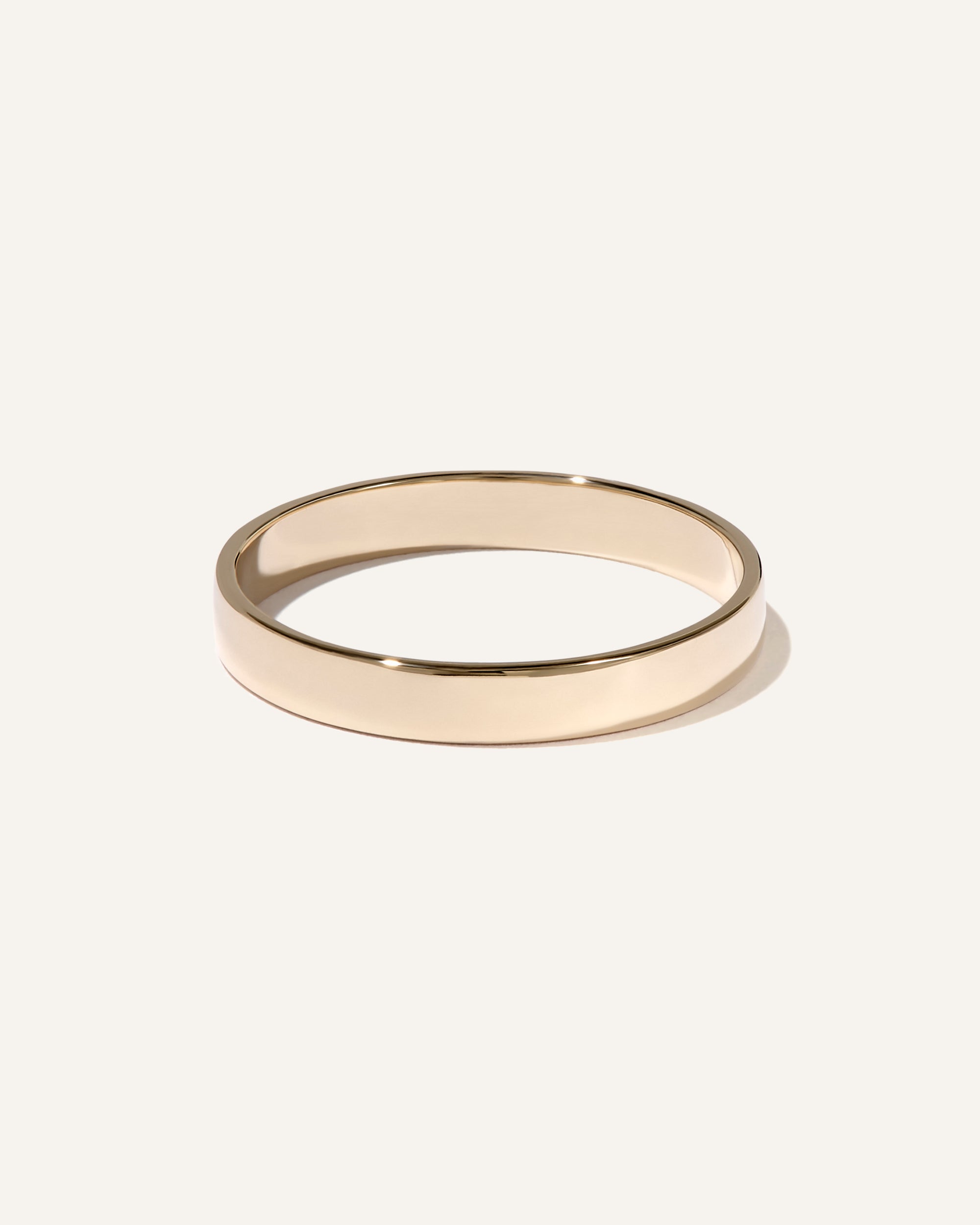 14K Gold Wide Stacker Ring