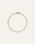 14K Gold Paperclip Chain Bracelet