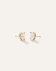 14k Gold Lab Grown Diamond Oval Solitaire Studs