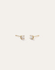 14k Gold Natural Diamond Solitaire Studs