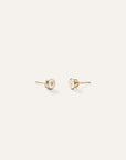 14K Gold Lab Grown Diamond Bezel Studs