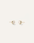 14K Gold Lab Grown Diamond Bezel Studs