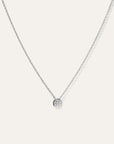14K Gold Diamond Large Diamond Bezel Necklace